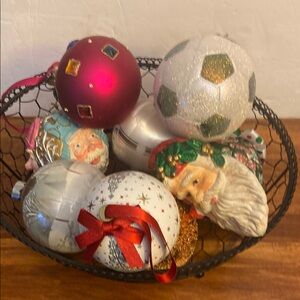 Variety (group) of 9 VTG Christmas Tree Ornaments